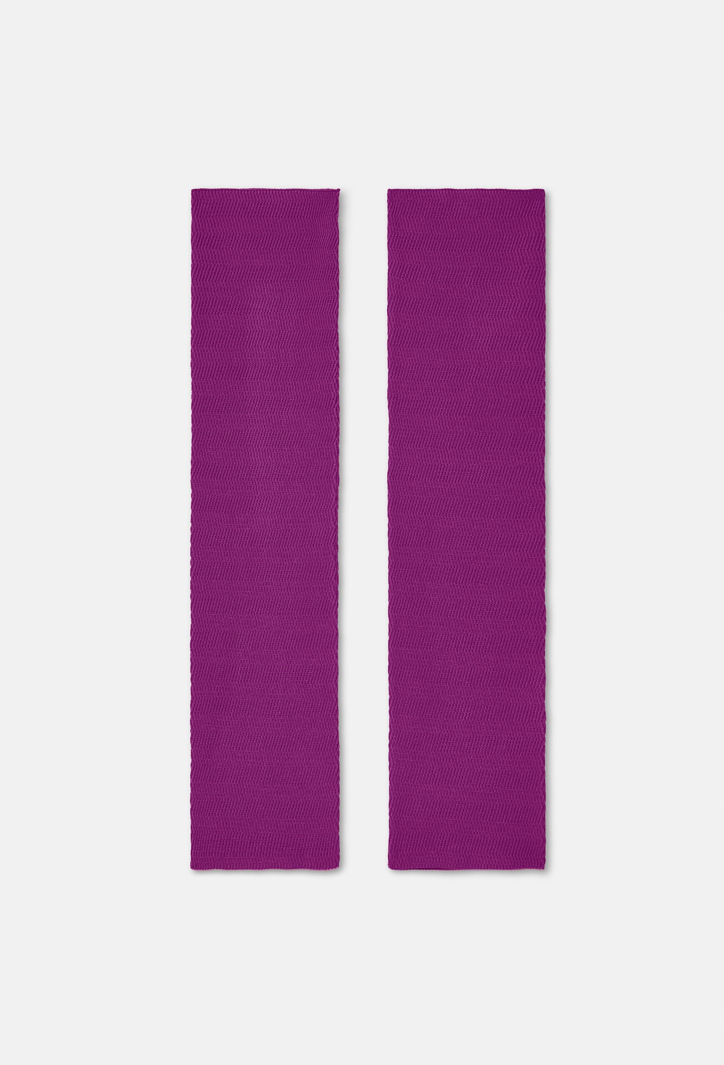 Geometric Rib-Knit Leg Warmers in Cyclamen