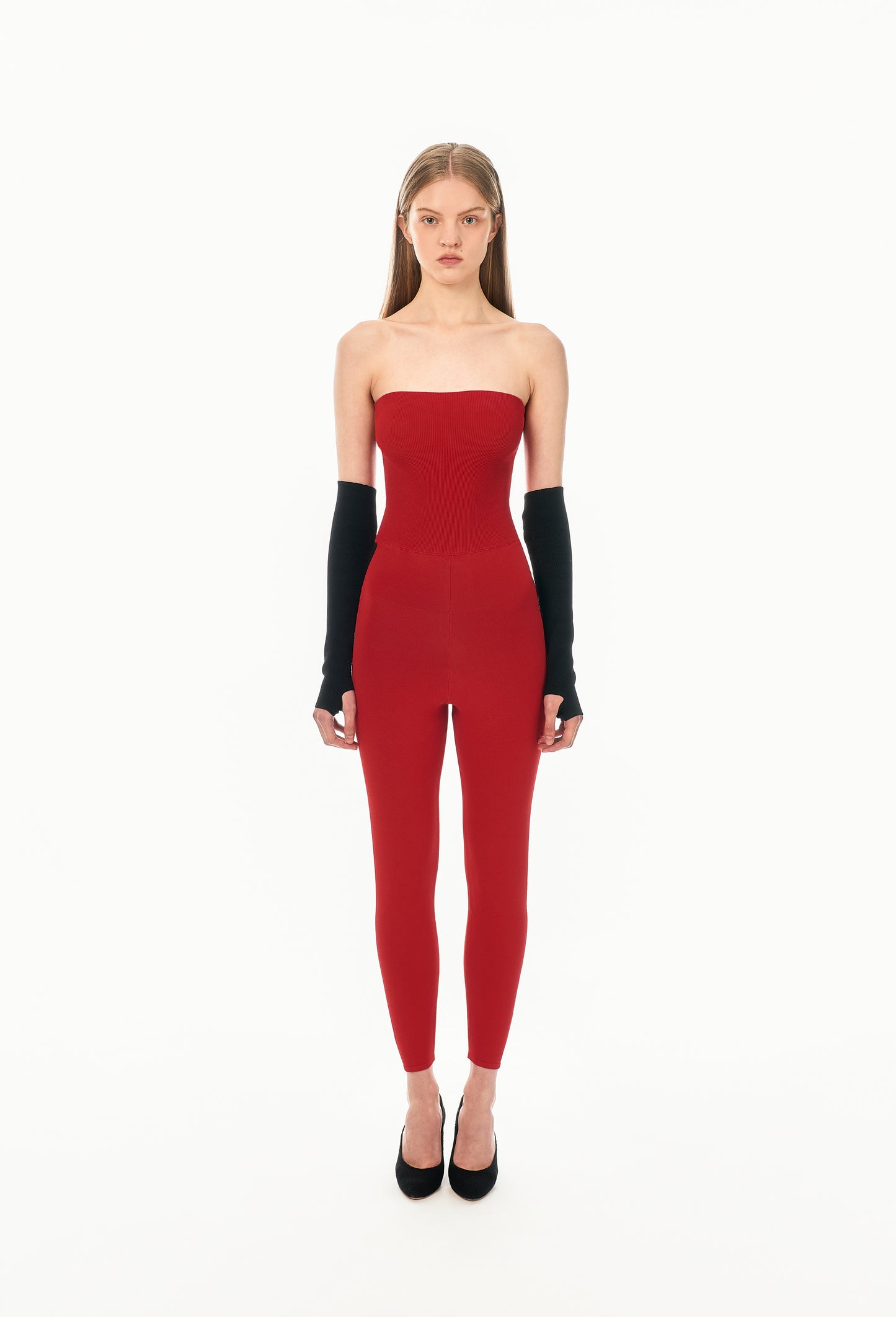 Knit bustier jumpsuit