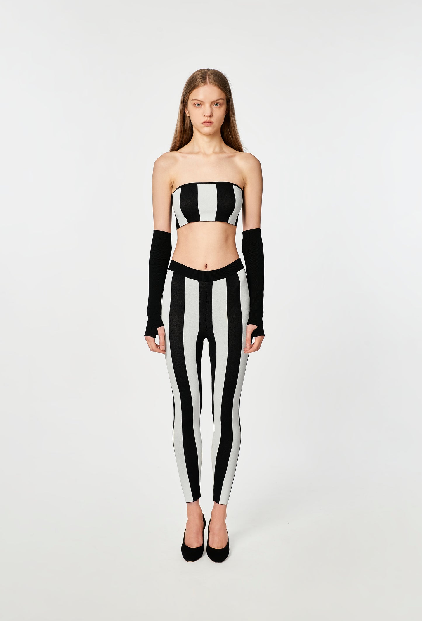 Knit stripe bandeau top