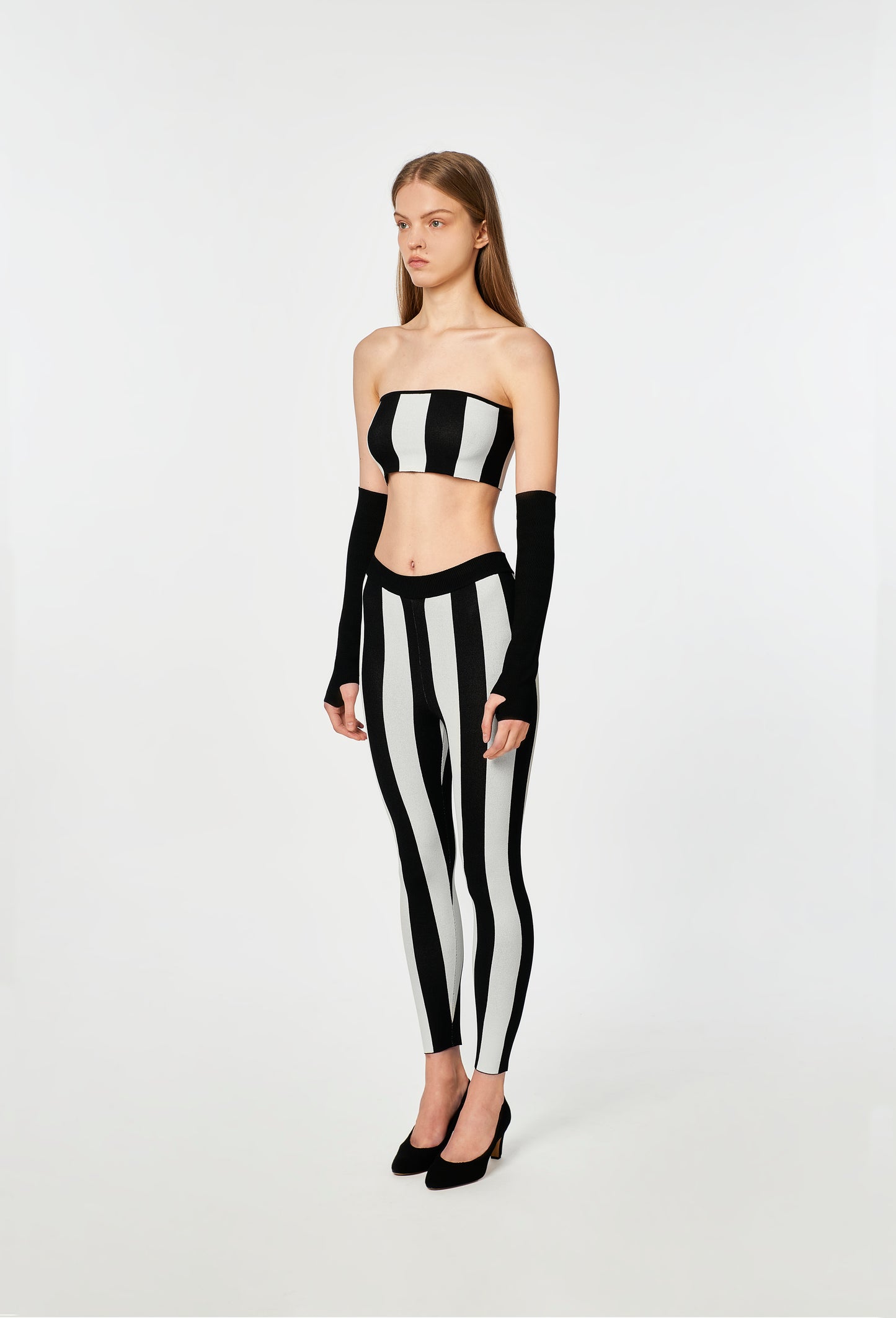 Knit stripe bandeau top