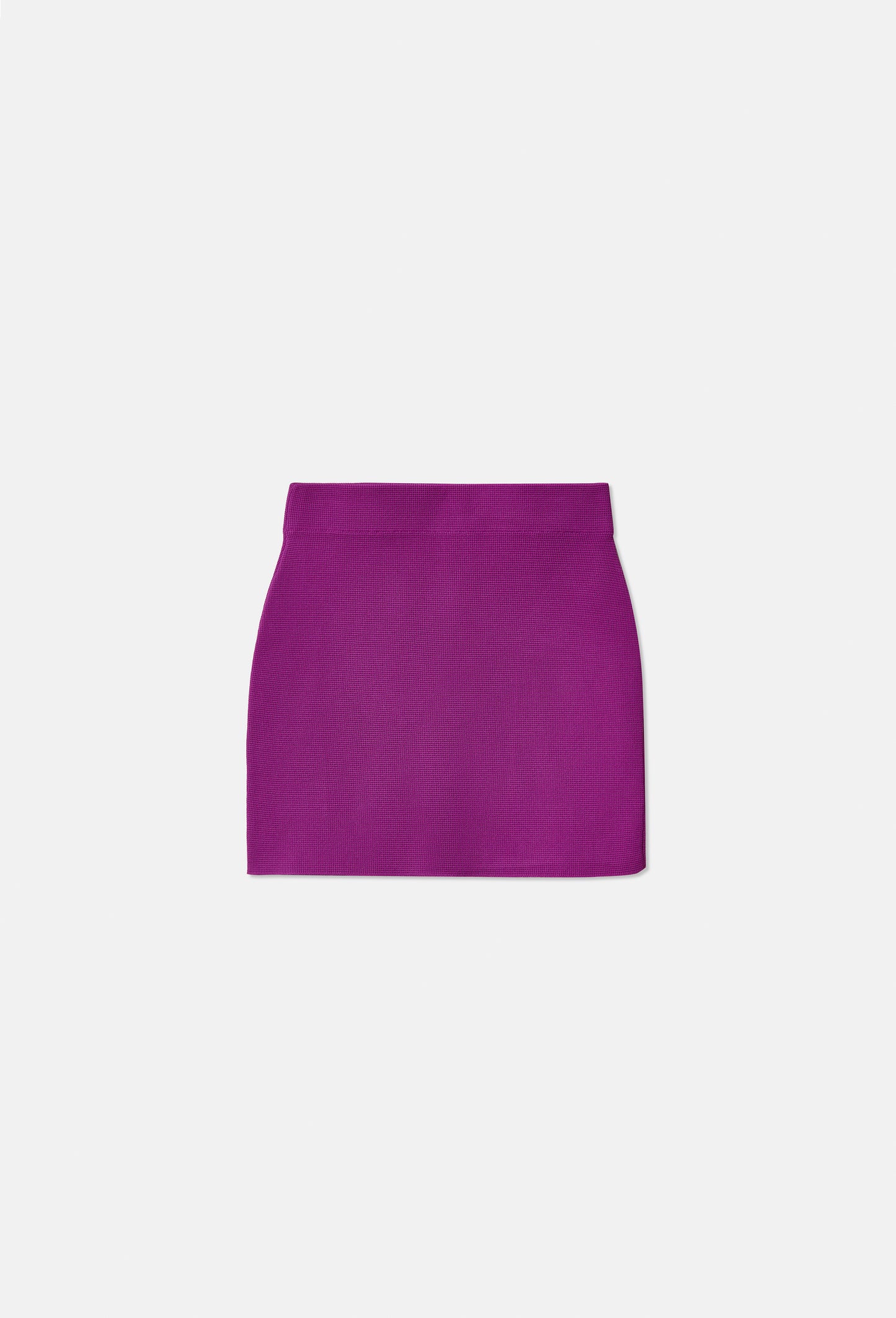 Knit fine waffle mini skirt