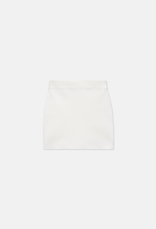 Knit fine waffle mini skirt