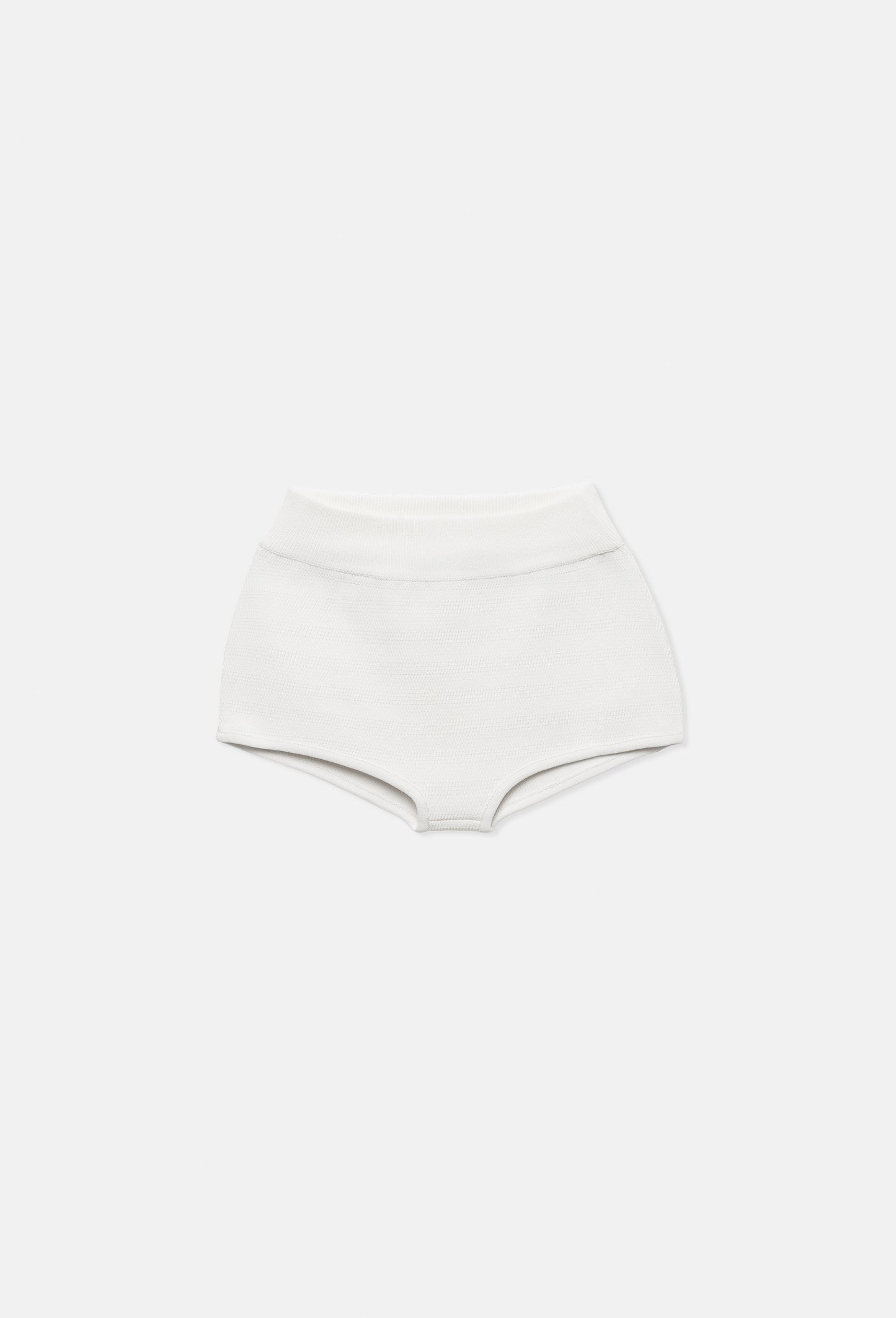 Knit geometric rib shorts