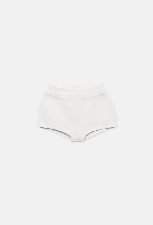 Knit geometric rib shorts