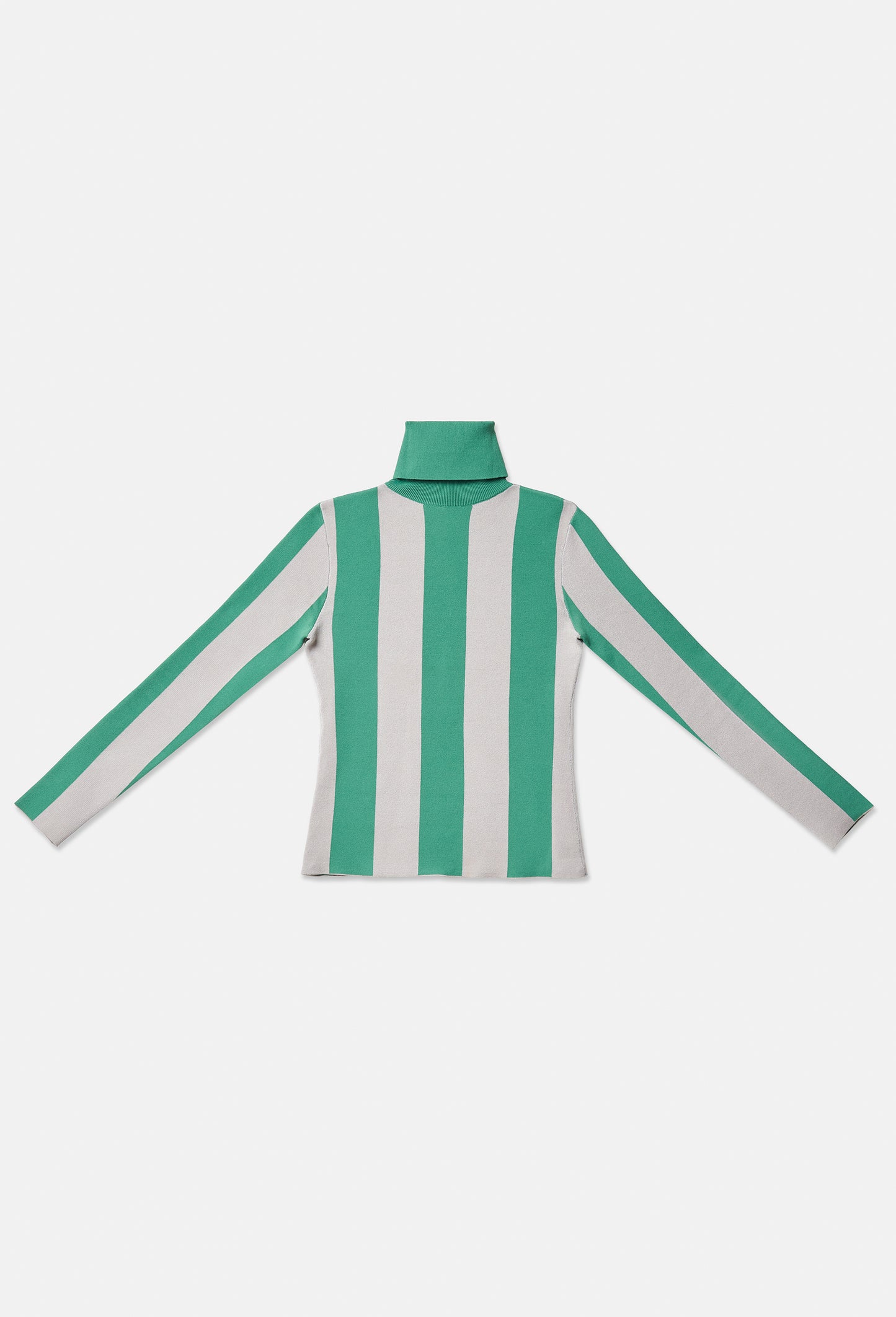 Knit stripe turtleneck top