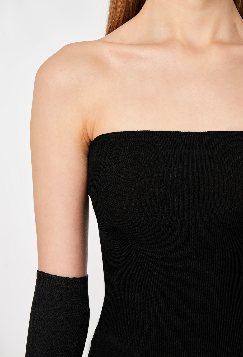 Knit Tube Jumpsuit in Black