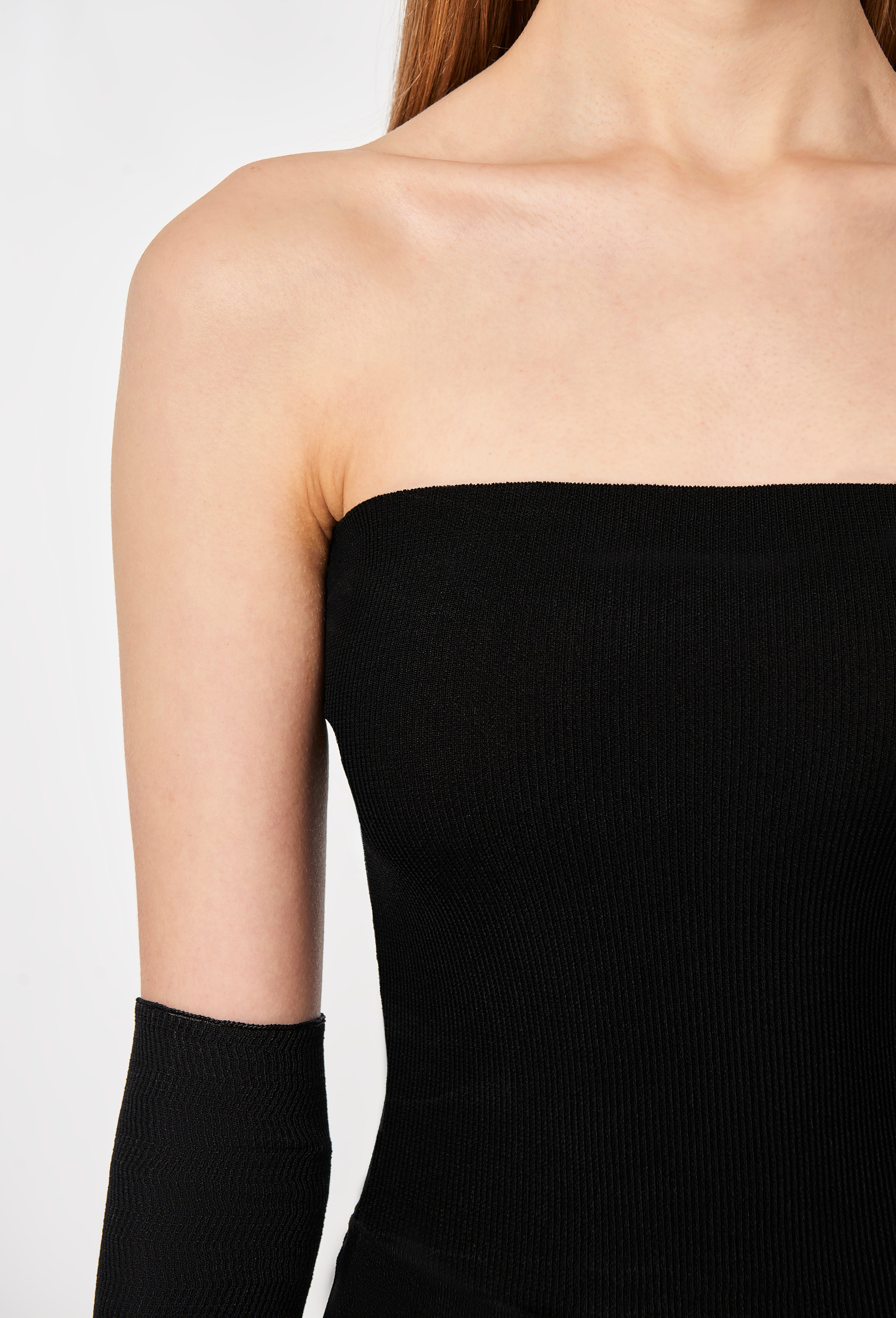 Knit Tube Jumpsuit in Black