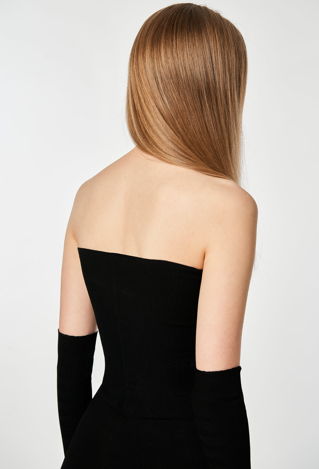 Knit Tube Jumpsuit in Black